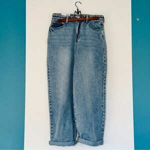 Joe Fresh HIGH RISE WIDE LEG CROP Blue Jeans